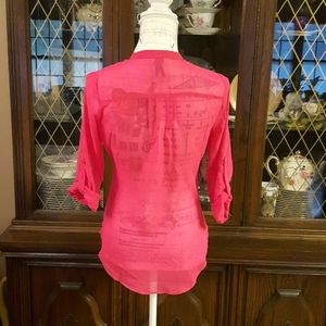Dynamite Ruffle Sheer Top-Bust 34